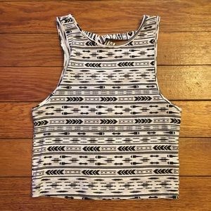 Forever 21 Patterned Crop-Top, S